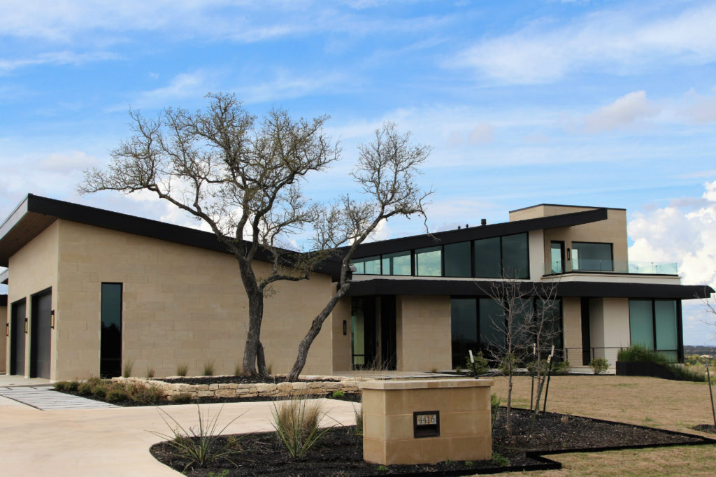 Modern limestone wall cladding