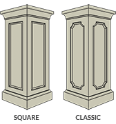 ARCHITECTURAL STONE BALUSTRADE NEWEL PIERS